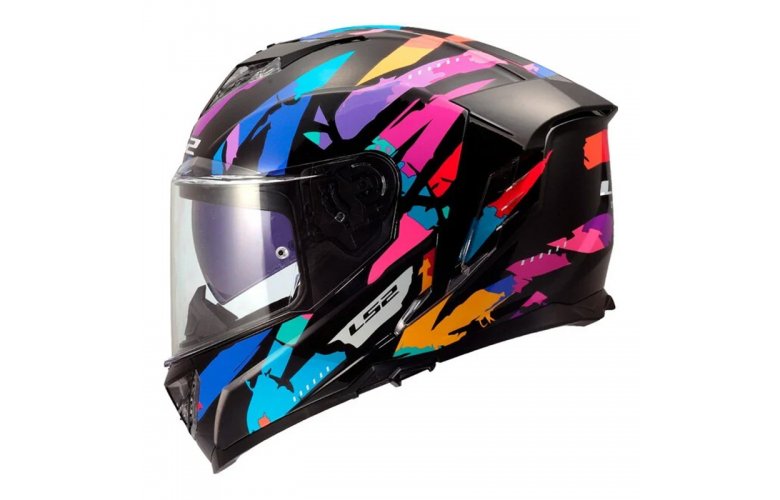 ΚΡΑΝΟΣ LS2 FF818 STORM III KAOS BLACK/PURPLE/BLUE