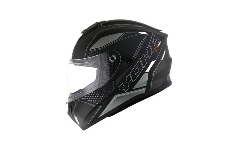 Κράνος Yohe 981 Sv G04 Black-Grey Thite Mat