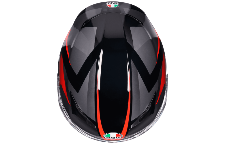 ΚΡΑΝΟΣ K3 AGV E2206 Striga Matt Black Grey Red