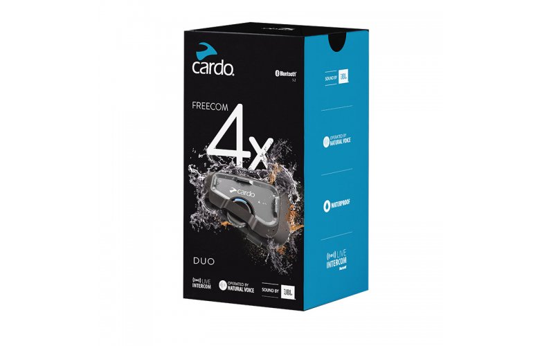 ΕΝΔΟΕΠΙΚΟΙΝΩΝΙΑ CARDO FREECOM 4X SOUND JBL® DUO ΔΙΑΦΑΝΟ/ΜΑΥΡΟ