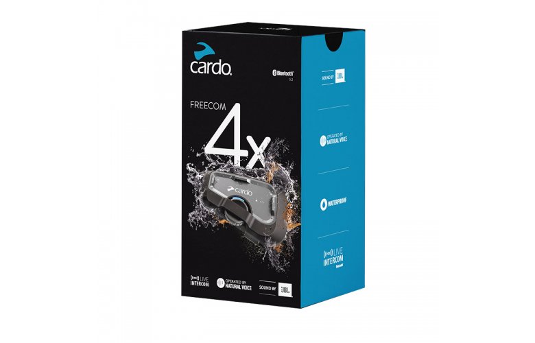 ΕΝΔΟΕΠΙΚΟΙΝΩΝΙΑ CARDO FREECOM 4X SOUND JBL® ΜΟΝΗ ΔΙΑΦΑΝΟ/ΜΑΥΡΟ