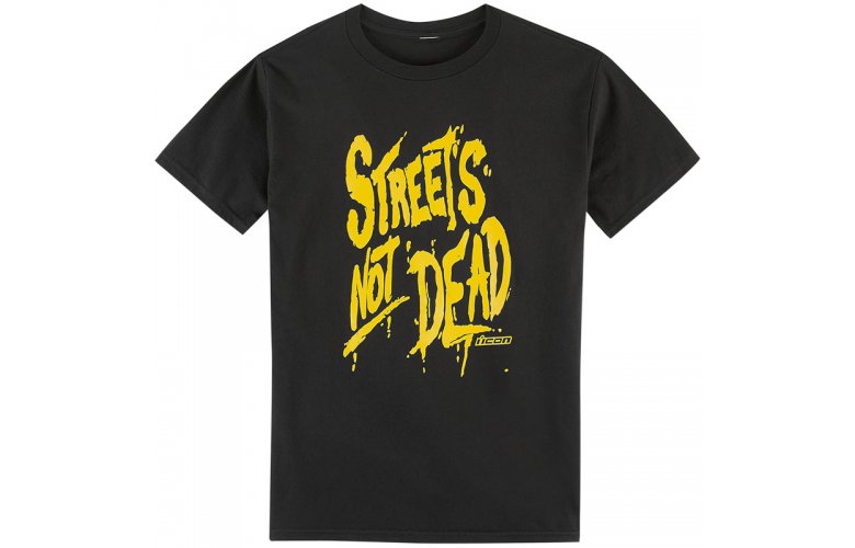 T-SHIRT ICON STREETS NOT DEAD BLACK