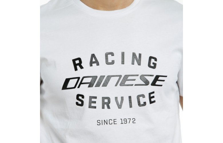 T-SHIRT DAINESE RACING SERVICE WHITE/BLACK