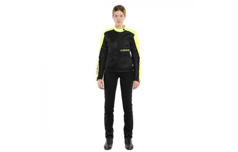 DAINESE RIBELLE AIR LADY Υφασμάτινο Μπουφάν Black / Black Fluo Yellow