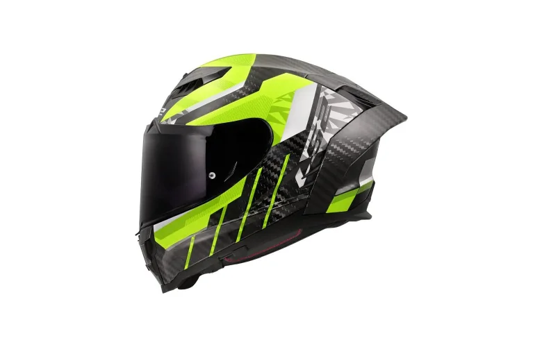 ΚΡΑΝΟΣ LS2 FF807 DRAGON TRAX GLOSS CARBON/H-VIS YELLOW
