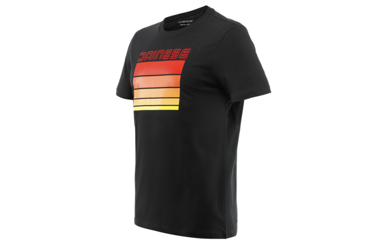 T-SHIRT DAINESE STRIPES ΜΑΥΡΟ/ΚΟΚΚΙΝΟ