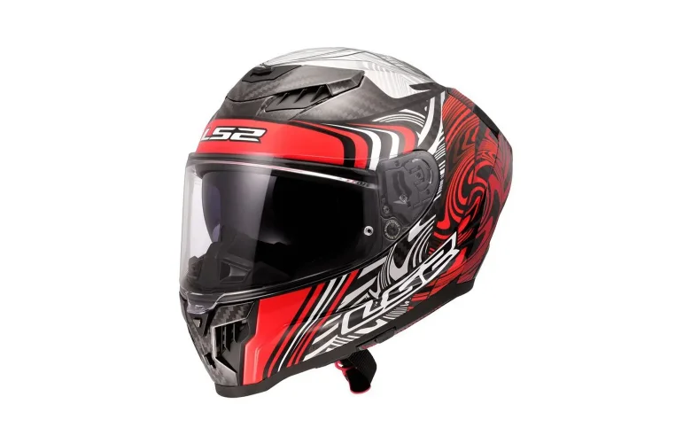 ΚΡΑΝΟΣ LS2 FF807 DRAGON CARBON ENTHUM GLOSS RED