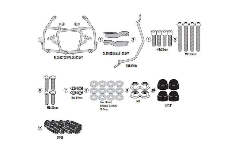 Βάσεις πλαϊνών βαλιτσών Givi PLO9227MK CFMoto 800MT-X (2025)