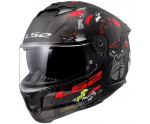 ΚΡΑΝΟΣ LS2 STREAM II FF808 ANGRY MONKEY MATT BLACK RED