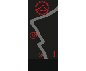 Προστασία λαιμού Dane Stormcover thermo tube μαύρο/κόκκινο/γκρι