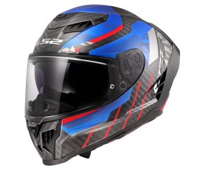 ΚΡΑΝΟΣ LS2 FF807 DRAGON TRAX GLOSS CARBON/BLUE/RED