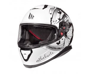 Κράνος MT Thunder 3 SV Vlinder gloss pearl άσπρο-μαύρο