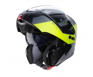 Κράνος Caberg Horus μαύρο ματ-κίτρινο fluo-ανθρακί-ασημί