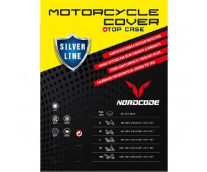 Kάλυμμα μοτό Nordcode Cover moto M Silver Line+Top Case