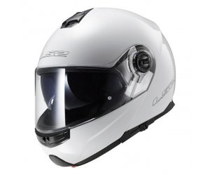 ΚΡΑΝΟΣ LS2 FLIP-UP STROBE FF325 SOLID WHITE GLOSS