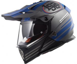 ΚΡΑΝΟΣ LS2 PIONEER MX436 QUARTERBACK MATT TITANIUM / BLUE