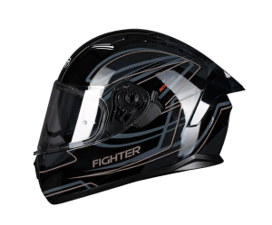 Κράνος Pilot Fighter SV μαύρο/γκρι gloss