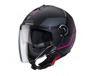 Κράνος Caberg Riviera V4X Geo μαύρο ματ/φούξια/ανθρακί