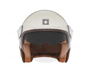 Κράνος Nox Heritage ECE 22.06 cream/leather καφέ