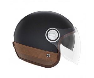 Κράνος Nox Heritage μαύρο/leather καφέ ECE 22.06