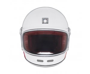 Κράνος Nox Revenge FIBERGLASS Strobe άσπρο/μπλε/κόκκινο