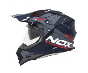 Κράνος Nox N312 Drone ECE 22.06 μπλε/κόκκινο ματ