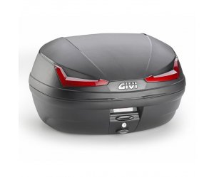 Βαλίτσα 45 λίτρα E455N SIMPLY IV monolock μαύρη με κόκκινα ανακλαστικά GIVI