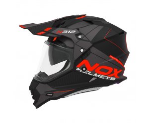 Κράνος Nox N312 Drone ECE 22.06 κόκκινο/μαύρο ματ