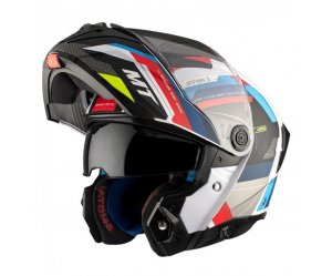 Κράνος MT Atom 2 SV ECE 22.06 Bast A0 άσπρο/μπλε/κόκκινο gloss