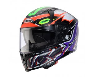 Κράνος Caberg Avalon-X Gurkha ματ μαύρο/πορτοκαλί/πράσινο fluo/μωβ