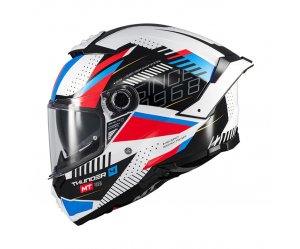 Κράνος MT Thunder 4 SV Luminence A7 άσπρο/κόκκινο/μπλε gloss