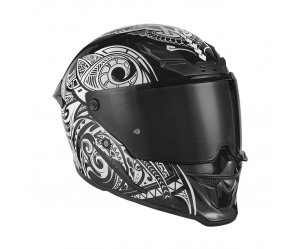 Κράνος Nox Exklusiv Goliath Maori ECE 22.06 άσπρο/μαύρο + extra φυμέ ζελατίνα