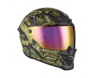 Κράνος Nox Exklusiv Goliath Mythology ECE 22.06 χρυσό/μαύρο ματ + extra φυμέ ζελατίνα