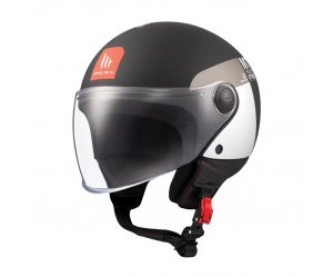 Κράνος MT Street S Inboard μαύρο/άσπρο matt D2