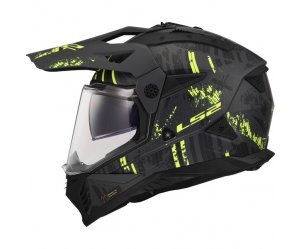 ΚΡΑΝΟΣ LS2 MX702 PIONEER II CRAZY MATT BLACK/YELLOW