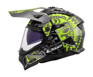 ΚΡΑΝΟΣ LS2 MX702 PIONEER II RANGI GLOSS BLACK/FLUO YELLOW