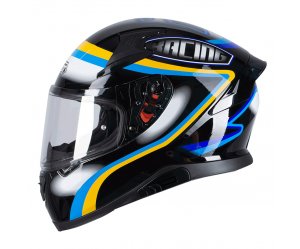 Κράνος Pilot Snake SV Racing μαύρο/μπλε/κίτρινο gloss