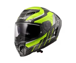 ΚΡΑΝΟΣ LS2 FF807 DRAGON TRAX GLOSS CARBON/H-VIS YELLOW