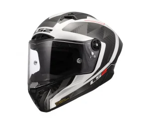 ΚΡΑΝΟΣ LS2 FULL FACE FF805 THUNDER GP AERO CARBON RAUTE WHITE GREY ECE 22.06