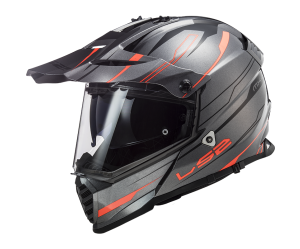 ΚΡΑΝΟΣ LS2 PIONEER MX436 KNIGHT TITANIUM FLUO ΠΟΡΤΟΚΑΛΙ