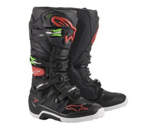 ΜΠΟΤΕΣ ENDURO ALPINESTARS TECH 7 Μαύρο/Κόκκινο/Πράσινο