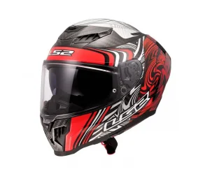 ΚΡΑΝΟΣ LS2 FF807 DRAGON CARBON ENTHUM GLOSS RED